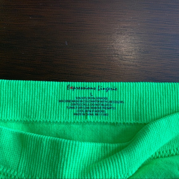 Neon green strapless bandeau bralette - Picture 3 of 4